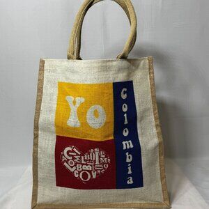 Like New Burlap Shopping Tote from Colombia - Beach/Farmers Market Bag